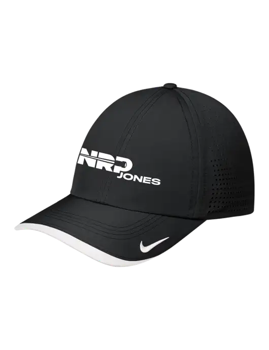Nike Black/White Dri-FIT Perforated Performance Cap w/NRP Jones Logo