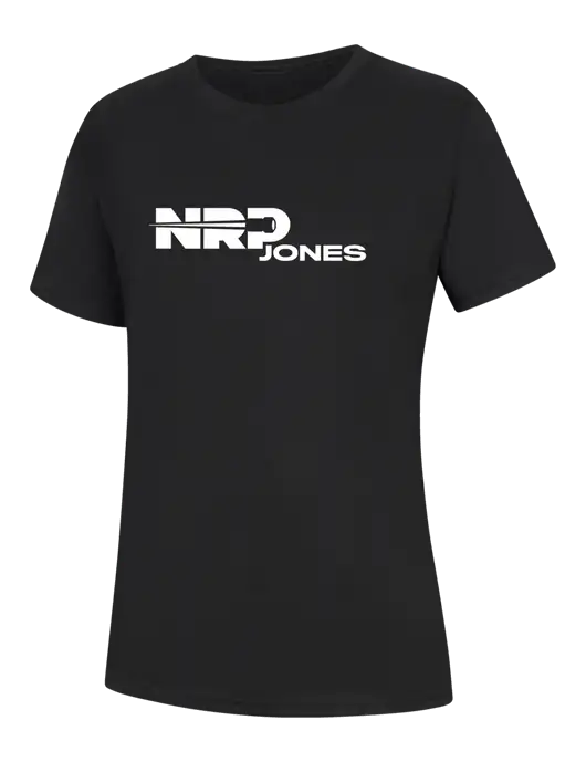 Womens Black Core Blend Tee w/NRP Jones Logo