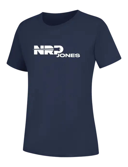 Womens Navy Core Blend Tee w/NRP Jones Logo