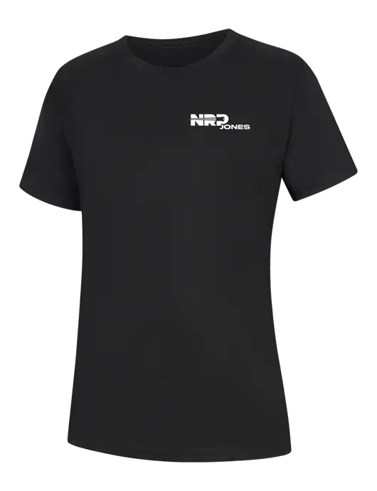 Womens Black Core Blend Tee w/NRP Jones Logo