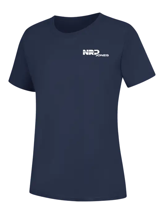 Womens Navy Core Blend Tee w/NRP Jones Logo