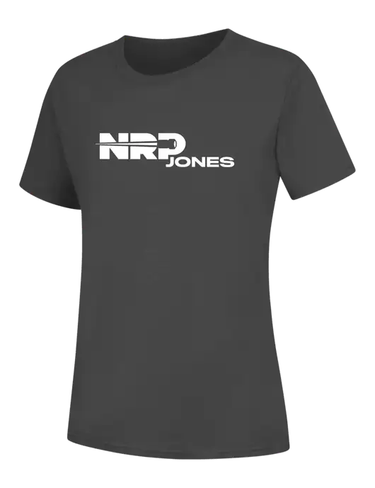 Womens Charcoal Core Blend Tee w/NRP Jones Logo