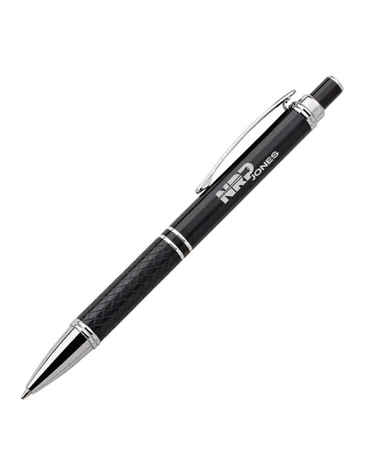 Black Stellar Scribe Pen - Black Ink w/NRP Jones Logo