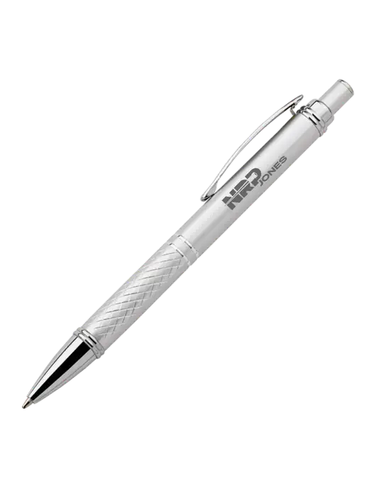 Silver Stellar Scribe Pen - Black Ink w/NRP Jones Logo