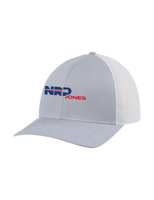 Richardson Adjustable Snapback Original 112 Trucker Cap Light Heather Grey w/White Mesh w/NRP Jones Logo
