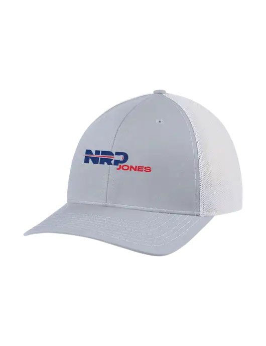 Richardson Adjustable Snapback Original 112 Trucker Cap Light Heather Grey w/White Mesh w/NRP Jones Logo