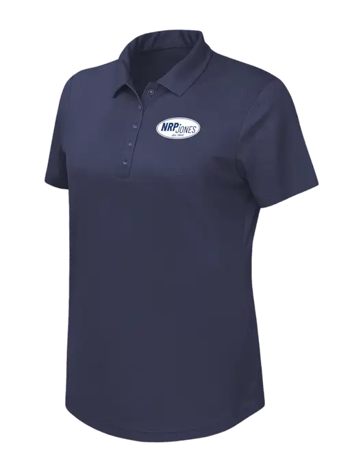 Callaway Womens Birdseye Navy Polo w/NRP Jones Retro Logo