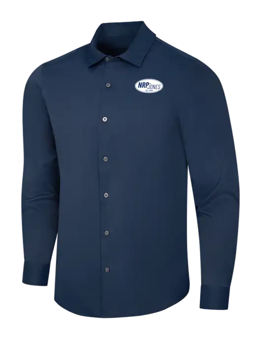 Navy City Stretch Shirt w/NRP Jones Retro Logo