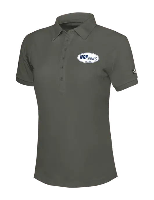 OGIO Womens Medium Grey Jewel Polo w/NRP Jones Retro Logo