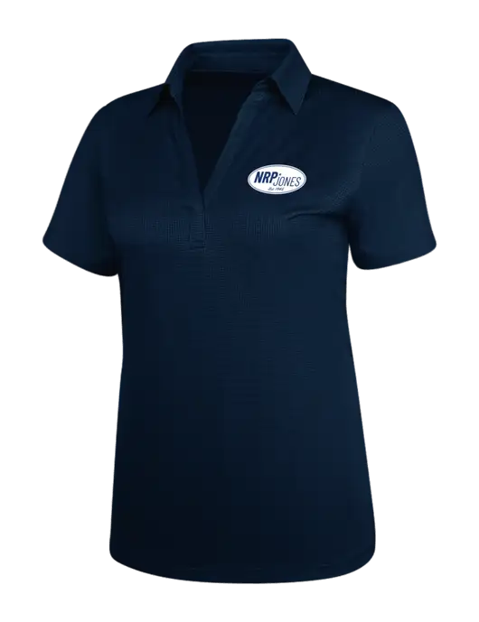 Navy Womens Performance Fine Jacquard Polo w/NRP Jones Retro Logo