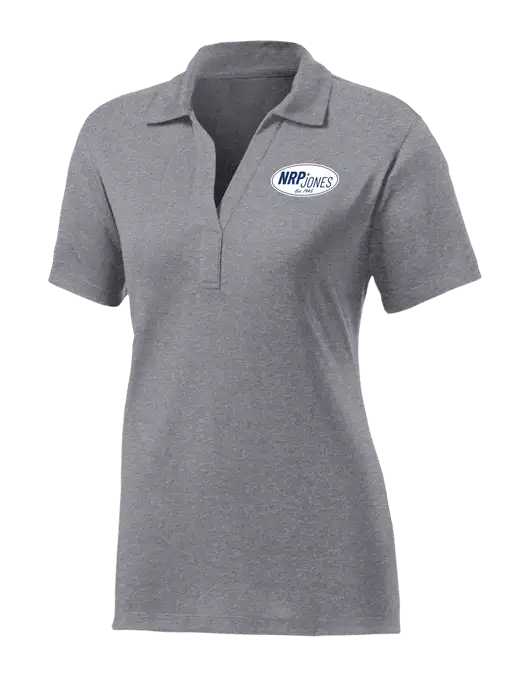 Womens Medium Grey Heather Contender Polo w/NRP Jones Retro Logo