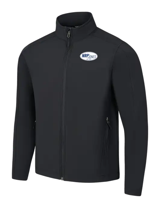 Black Core Soft Shell Jacket w/NRP Jones Retro Logo