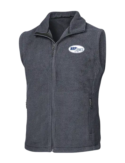 Dark Grey Fleece Vest w/NRP Jones Retro Logo