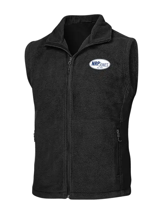 Black Fleece Vest w/NRP Jones Retro Logo