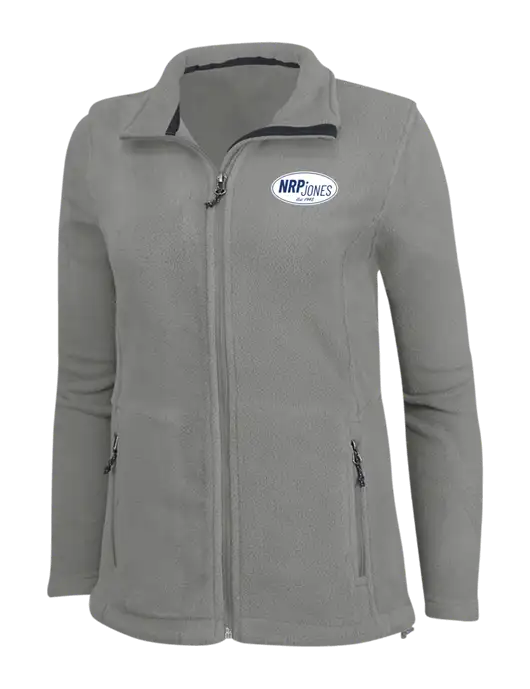 Womens Medium Grey Fleece Jacket w/NRP Jones Retro Logo