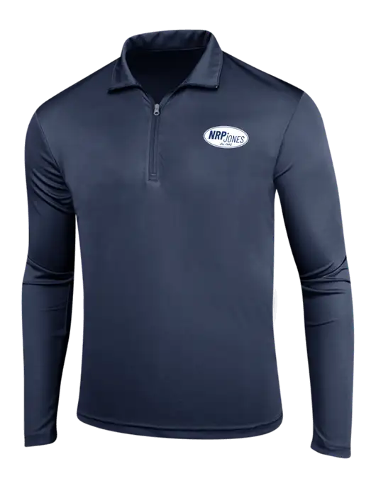 Navy PosiCharge Competitor 1/4 Zip Pullover w/NRP Jones Retro Logo