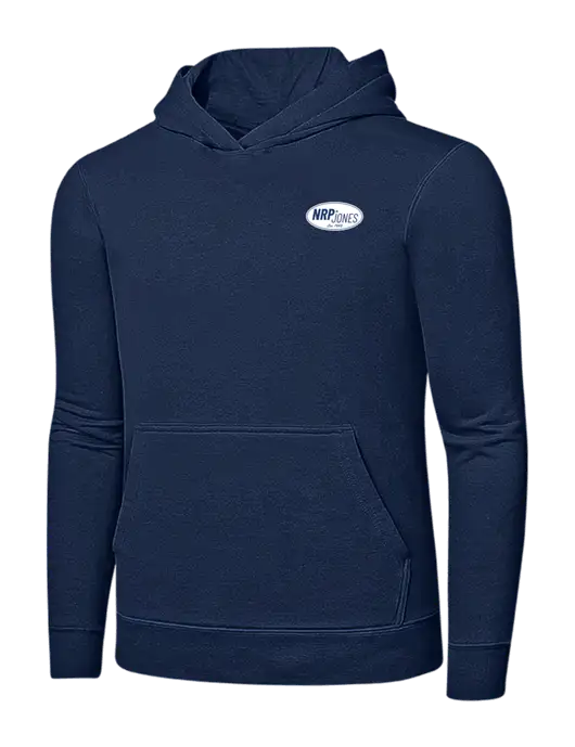 Navy 7.8 oz Ring Spun Hooded Sweatshirt w/NRP Jones Retro Logo