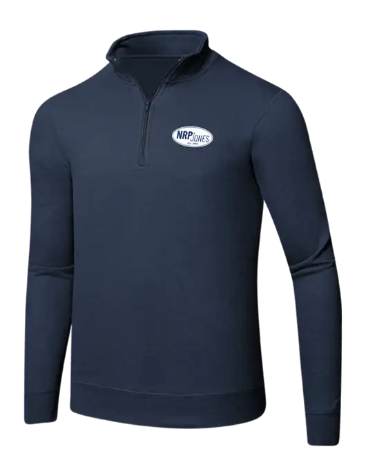Team Navy 8.5 oz Ring Spun 1/4 Zip Pullover Sweatshirt w/NRP Jones Retro Logo