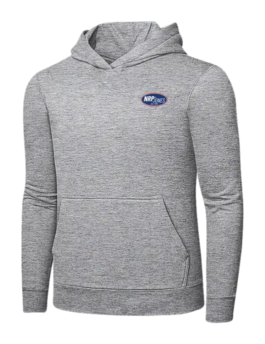 Light Grey Heather 7.8 oz Ring Spun Hooded Sweatshirt w/NRP Jones Retro Logo