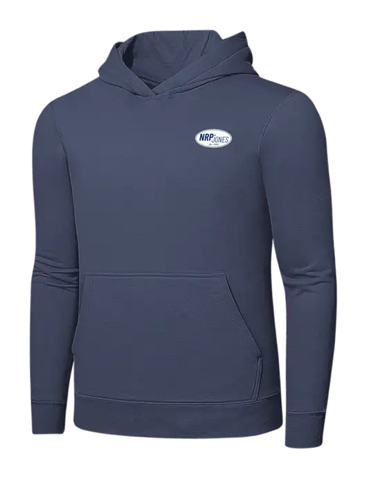 Steel Blue 7.8. oz Ring Spun Hooded Sweatshirt w/NRP Jones Retro Logo