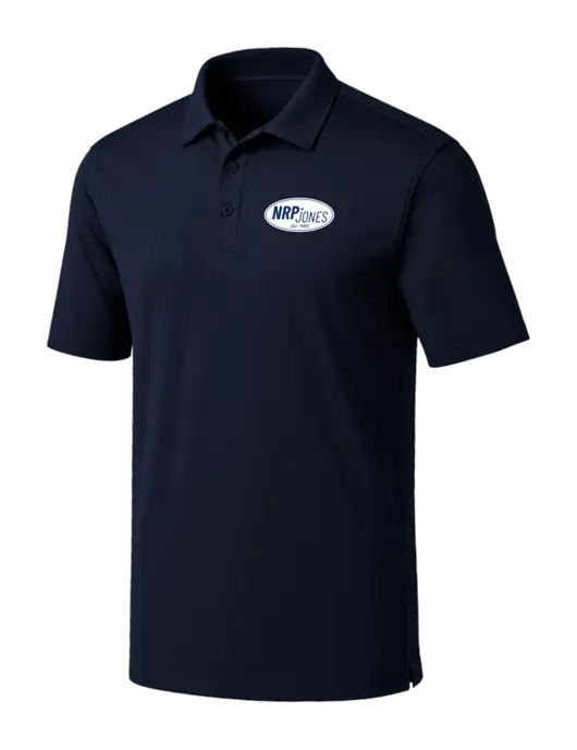 Navy Silk Touch Performance Polo w/NRP Jones Retro Logo