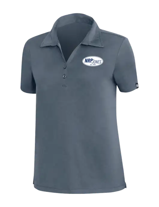 TravisMathew Dark Slate Blue Womens Coto Performance Polo w/NRP Jones Retro Logo