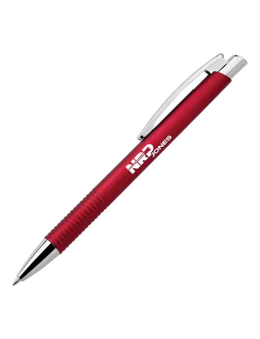Malay Red Ballpoint Pen - Blue Ink w/NRP Jones Logo