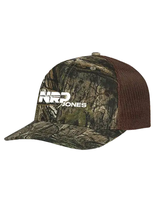 Mossy Oak Country DNA Camo/Brown Mesh Trucker Cap Snap Back w/NRP Jones Logo